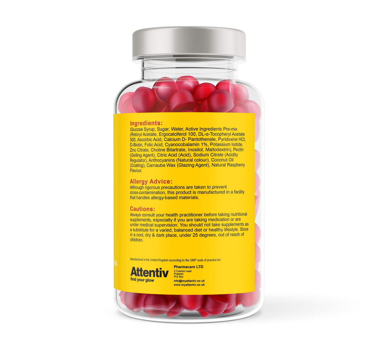 Attentiv Glow+ Gummies (60 gummies)